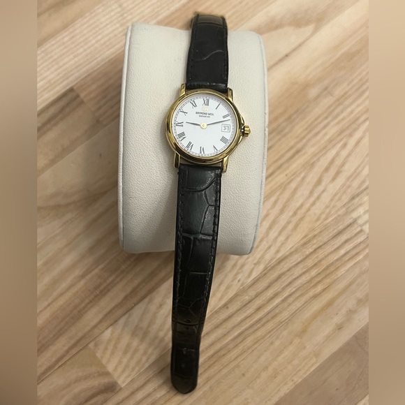 Raymond Weil Geneve Ladies Watch Ultra Rare 18K Gold Plated Case White Dial - Picture 6 of 17